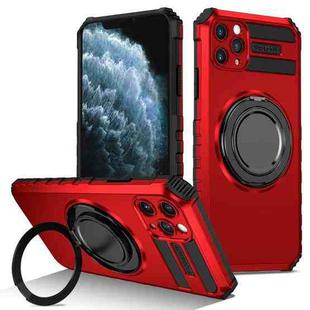 For iPhone 11 Pro Max Rotating Magnetic Holder Phone Case(Red)