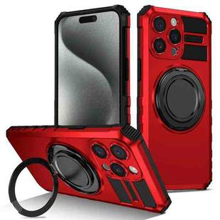 For iPhone 14 Pro Rotating Magnetic Holder Phone Case(Red)