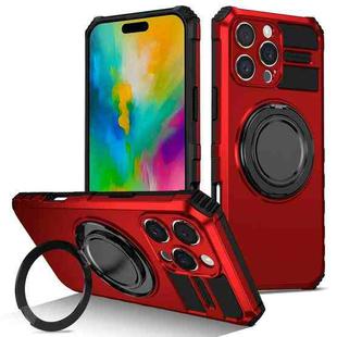 For iPhone 16 Pro Rotating Magnetic Holder Phone Case(Red)