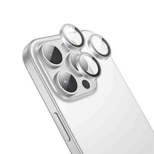 For iPhone 16 Pro / 16 Pro Max hoco V12 Plus 3D Eagle Eye Metal Lens Protective Film(Silver)