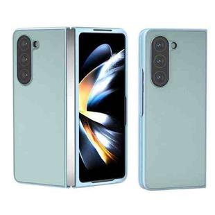 For Samsung Galaxy Z Fold6 Skin Feel PU Leather Full Coverage Phone Case(Light Blue)