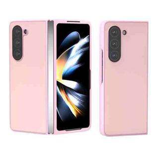 For Samsung Galaxy Z Fold6 Skin Feel PU Leather Full Coverage Phone Case(Light Pink)