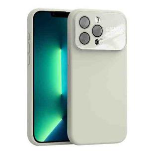 For iPhone 13 Pro Large Window Acrylic Lens Film + Liquid Silicone Full Coverage Phone Case(White)