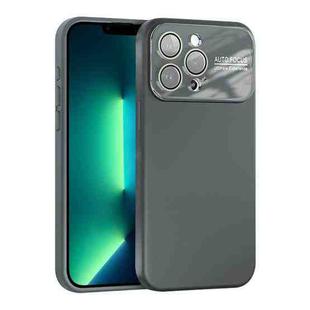 For iPhone 13 Pro Large Window Acrylic Lens Film + Liquid Silicone Full Coverage Phone Case(Gray)