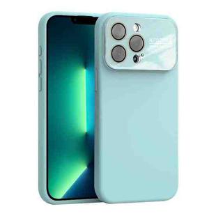 For iPhone 13 Pro Large Window Acrylic Lens Film + Liquid Silicone Full Coverage Phone Case(Sky Blue)