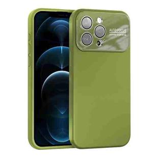 For iPhone 12 Pro Large Window Acrylic Lens Film + Liquid Silicone Full Coverage Phone Case(Willow Green)