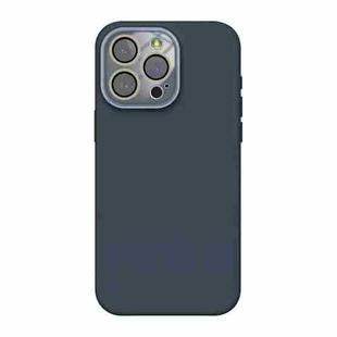 For iPhone 15 Pro Acrylic Lens Film + Liquid Silicone Full Coverage Phone Case(Gray)