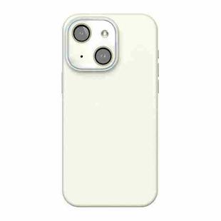 For iPhone 14 Acrylic Lens Film + Liquid Silicone Full Coverage Phone Case(White)