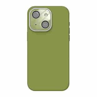 For iPhone 14 Acrylic Lens Film + Liquid Silicone Full Coverage Phone Case(Willow Green)