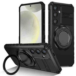 For Samsung Galaxy S24 5G Rotating Magnetic Holder Phone Case(Black)