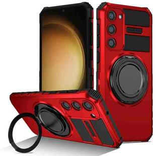 For Samsung Galaxy S23 5G Rotating Magnetic Holder Phone Case(Red)