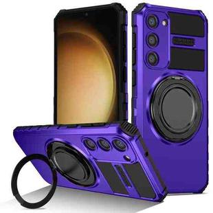 For Samsung Galaxy S23 5G Rotating Magnetic Holder Phone Case(Purple)