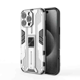 For iPhone 16 Pro Max Supersonic PC + TPU Holder Phone Case(White)