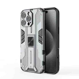 For iPhone 16 Pro Max Supersonic PC + TPU Holder Phone Case(Grey)