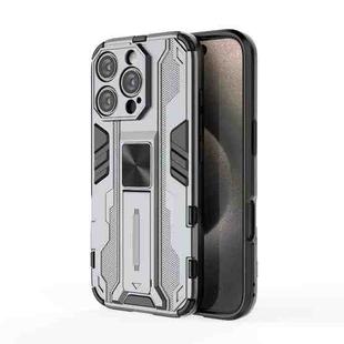 For iPhone 16 Pro Supersonic PC + TPU Holder Phone Case(Grey)