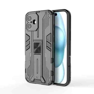 For iPhone 16 Plus Supersonic PC + TPU Holder Phone Case(Black)