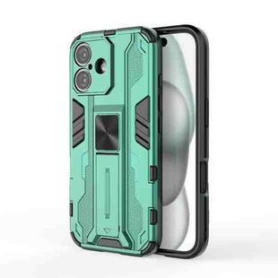 For iPhone 16 Supersonic PC + TPU Holder Phone Case(Green)