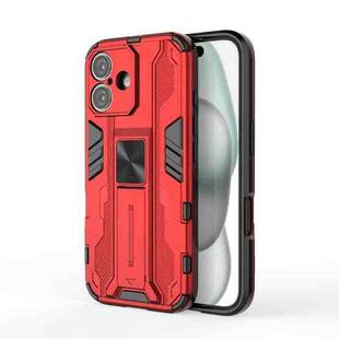 For iPhone 16 Supersonic PC + TPU Holder Phone Case(Red)