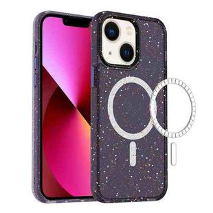 For iPhone 13 Colorful Ink-splash Magsafe PC Hybrid TPU Phone Case(Purple)