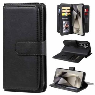 For Samsung Galaxy S25 Ultra 5G Multi-Function Wallet 10 Card Slots Leather Phone Case(Black)