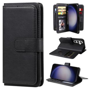 For Samsung Galaxy S25 / S24 5G Multi-Function Wallet 10 Card Slots Leather Phone Case(Black)