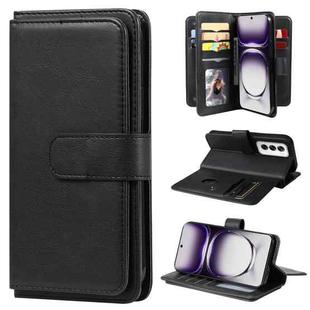 For OPPO Reno12 5G Global Multi-Function Wallet 10 Card Slots Leather Phone Case(Black)