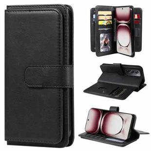 For OPPO Reno12 Pro Global Multi-Function Wallet 10 Card Slots Leather Phone Case(Black)