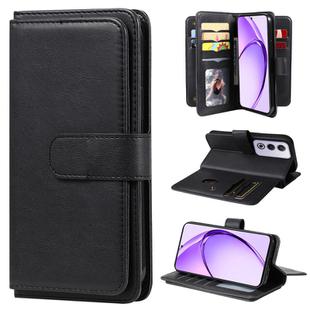 For OPPO A3 Pro 5G / A3 Pro India Multi-Function Wallet 10 Card Slots Leather Phone Case(Black)