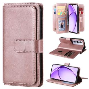 For OPPO A3 Pro 5G / A3 Pro India Multi-Function Wallet 10 Card Slots Leather Phone Case(Rose Gold)