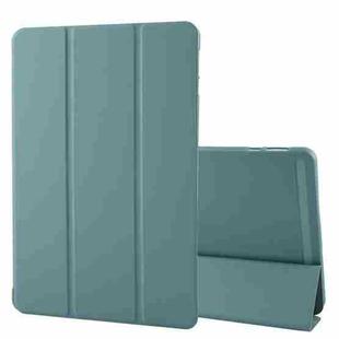 For OnePlus Pad 2 Tri-fold Silicone Leather Tablet Case(Dark Green)