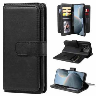 For Xiaomi Poco F6 Pro Multi-Function Wallet 10 Card Slots Leather Phone Case(Black)