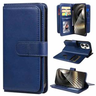 For Xiaomi Poco F6 Multi-Function Wallet 10 Card Slots Leather Phone Case(Dark Blue)