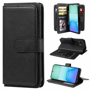 For Redmi 13 4G Global Multi-Function Wallet 10 Card Slots Leather Phone Case(Black)