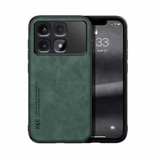 For Redmi K70 Ultra Skin Feel Magnetic Leather Back Phone Case(Green)