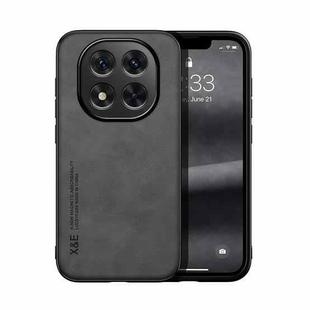 For Redmi Note 14 Pro+ 5G Skin Feel Magnetic Leather Back Phone Case(Dark Grey)