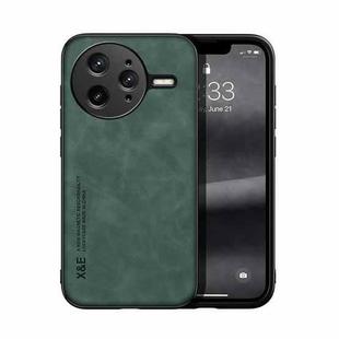 For Redmi K80 Pro Skin Feel Magnetic Leather Back Phone Case(Green)