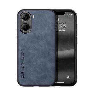 For Redmi Turbo 4 / Xiaomi Poco X7 Pro Skin Feel Magnetic Leather Back Phone Case(Blue)