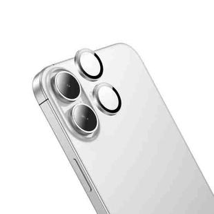 For iPhone 16 / 16 Plus hoco V13 3D Metal Lens Protective Film(Silver)