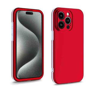 For iPhone 15 Pro Max Two Color Full Protective 3-in-1 Phone Case(Red)