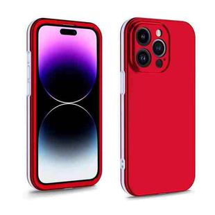 For iPhone 14 Pro Max Two Color Full Protective 3-in-1 Phone Case(Red)