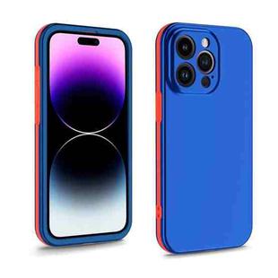 For iPhone 14 Pro Max Two Color Full Protective 3-in-1 Phone Case(Blue)