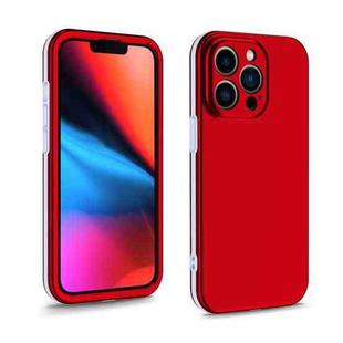 For iPhone 13 Pro Max Two Color Full Protective 3-in-1 Phone Case(Red)