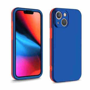 For iPhone 13 mini Two Color Full Protective 3-in-1 Phone Case(Blue)