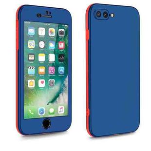 For iPhone 8 Plus / 7 Plus Two Color Full Protective 3-in-1 Phone Case(Blue)