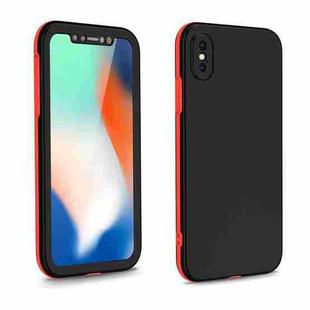 For iPhone XS / X Two Color Full Protective 3-in-1 Phone Case(Black)