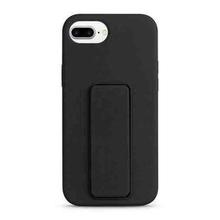 For iPhone 8 Plus / 7 Plus Liquid Silicone Holder Phone Case(Black)