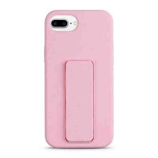 For iPhone 8 Plus / 7 Plus Liquid Silicone Holder Phone Case(Pink)