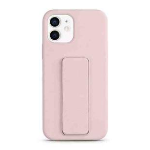 For iPhone 11 Liquid Silicone Holder Phone Case(Sand Pink)