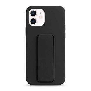 For iPhone 11 Liquid Silicone Holder Phone Case(Black)