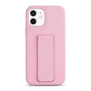 For iPhone 11 Liquid Silicone Holder Phone Case(Pink)